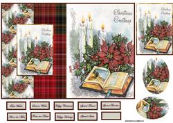 Christmas Candles Fold Back Card
