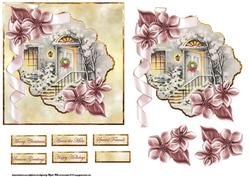 Christmas Welcome Door Card with Topper