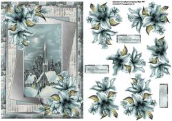 Church in the Evening Card with Decoupage and Sentiment Tags