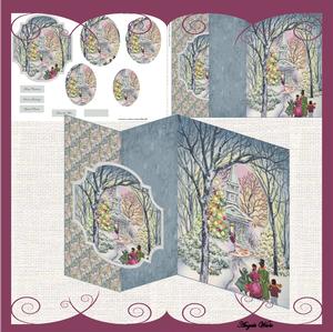 Church Through the Trees No Hole Fold Back Card
