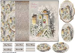 Welcome House at Christmas No Hole Fold Back