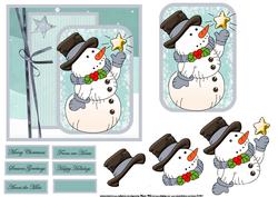 Snowman Reach for the Star Card with a Topper