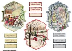 Vintage Scene Scroll Toppers