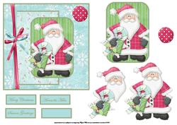 Old Santa Clause Card with a Topper