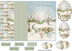Across the Bridge at Christmas No Hole Fold Back Card