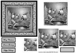 The Deer at the Water Hole Card with Topper
