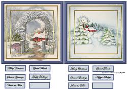 Vintage House Scenes Framed Toppers