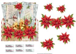 Vintage Christmas Candles and Poinsettias