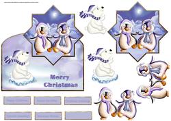 Snow Friends Over the Edge Card with a Topper