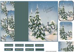 Winter Wonderland No Hole Fold Back Card