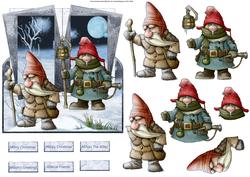 Frosty Gnomes on a Journey Over the Edge Card