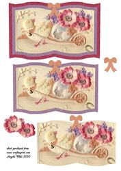 The Chick and the Egg with Embossed Flowers