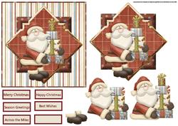 Santa Has Some Pressies Card with a Topper