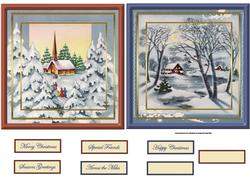 Church and Vintage Village Card Fronts