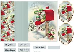 Christmas Post No Hole Fold Back Card