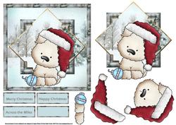 Christmas Puppy Dog Card with a Topper
