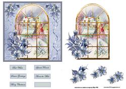 Carol Singers View Through the Window Card