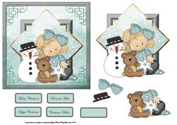 Snowflake Bear and Friends Card with Topper