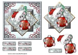 Christmas Mouse Card with a Topper