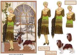 Shall We Go Out, Winter Scene Window View Card
