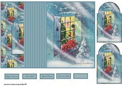 Warm Glow from the Window No Hole Foldback Card