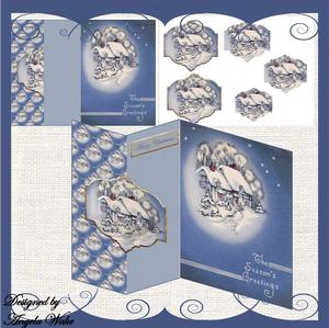 Vintage House No Hole Fold Back Card