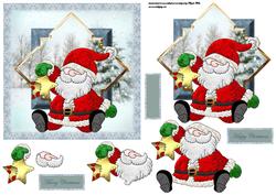 Santa Has Caught a Star Card with Topper