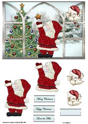 Santa Got a Big Star Card Window View