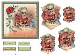 Warm Cosy Fire for Christmas Card