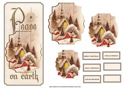 Vintage Church Dl Card with Pyramid Layers
