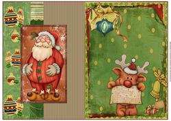 Santa Clause Fold Back Card