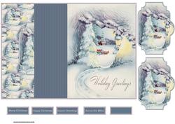 Riding Through the Snow No Hole Fold Back Card