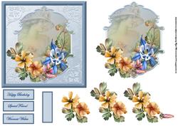 Floral and Reflections Card and Topper