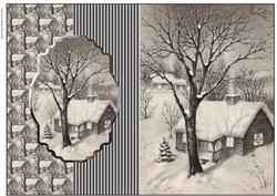 Snow on the Roof Tops Fold Back Card
