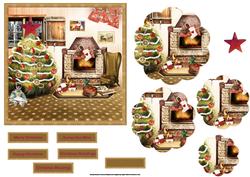 Santa's Room Card Front with Petal Stacker
