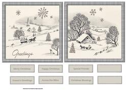 Winter Scene Card Toppers with Sentiment Tags