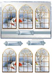 Rooftops Through the Windows Panel Card