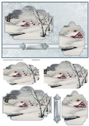 Christmas Winter Wonderland Card with Toppers