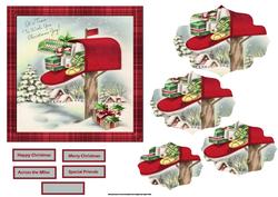 Christmas Post Card with Shaped Layers