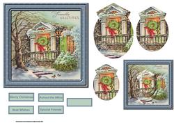 Vintage Christmas Friendly Greetings Card