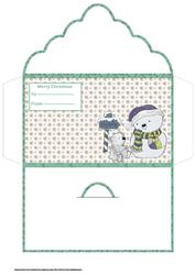 Snowman and Baby Bear Ink Saving Money Wallet