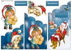 Santa Has Visitors Cascade Card and Decoupage