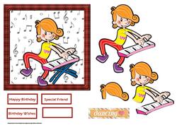 Music Lover Card with Decoupage