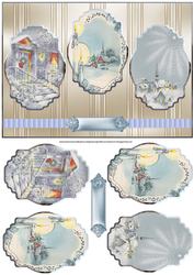 Christmas Across the Miles Panel Card with Toppers