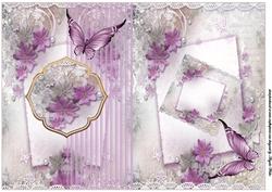 Flowers and Pearls Fold Back Card