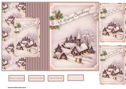 Joy at Christmas Fold Back Card and Toppers