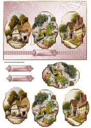 Village Life Panel Card with Toppers