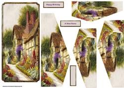 Country Garden Dl Card with Shaped Pyramid Layers