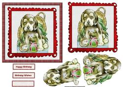 Vintage Puppy Dog with His Ball Card