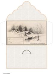 Vintage Winter Scene Money Wallet
